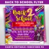 Back To School Flyer BackPack giveaway flyer back