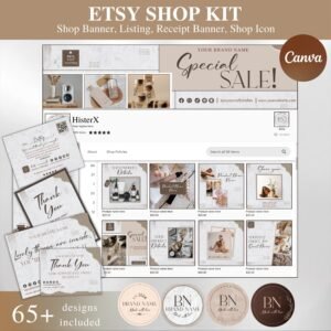Etsy Shop Kit Editable Etsy shop Branding Kit