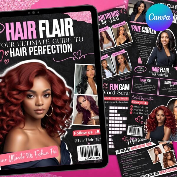 90s Magazine Template 90s Style Magazine Template For