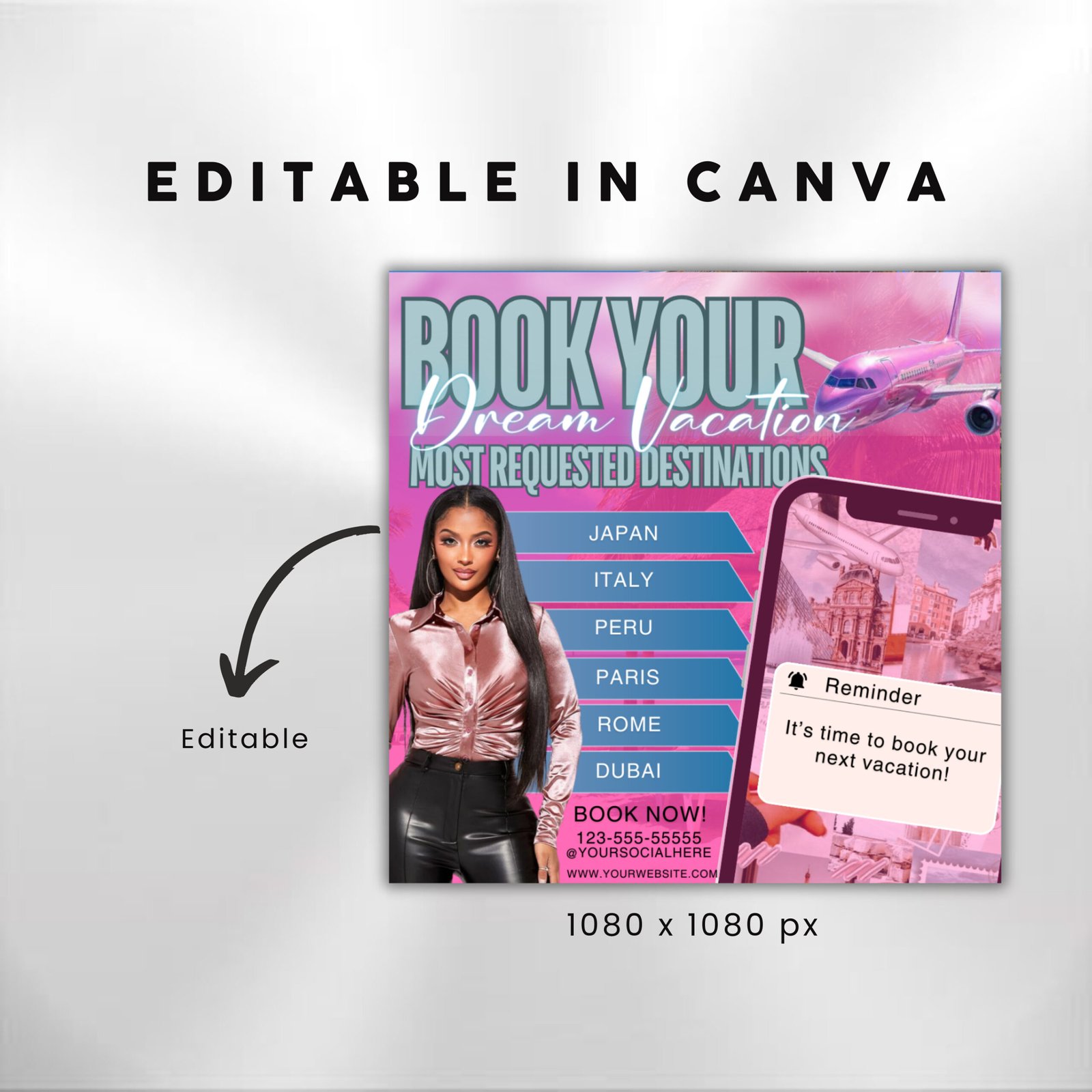 Travel Agent Flyer DIY E-Flyer Template Travel Flyer - Image 2