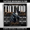 Tattoo Booking Flyer Tattoo Artist Tattoo Shop Flyer