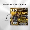 Leo Birthday Flyer Leo Party Invite Birthday Girl - Image 3