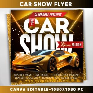 Auto Business Event flyer Car Show Event Invitation