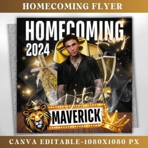 Vote Homecoming King Flyer Homecoming Flyer Campaign Flyer