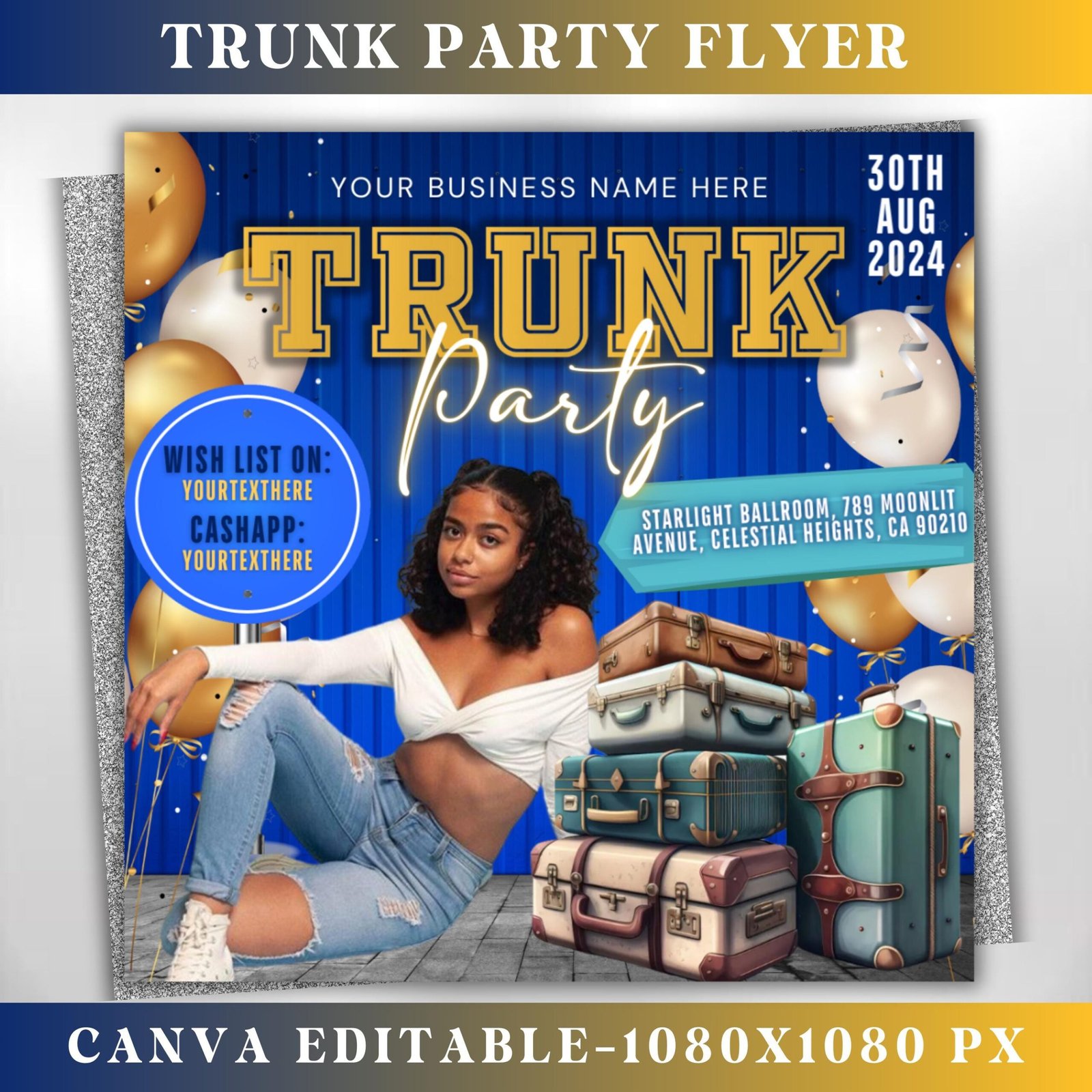 Trunk Party Flyer Graduation Party Invitation College Send