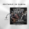 Tattoo Party Flyer Animated Tattoo Party Invitation Tattoo - Image 3