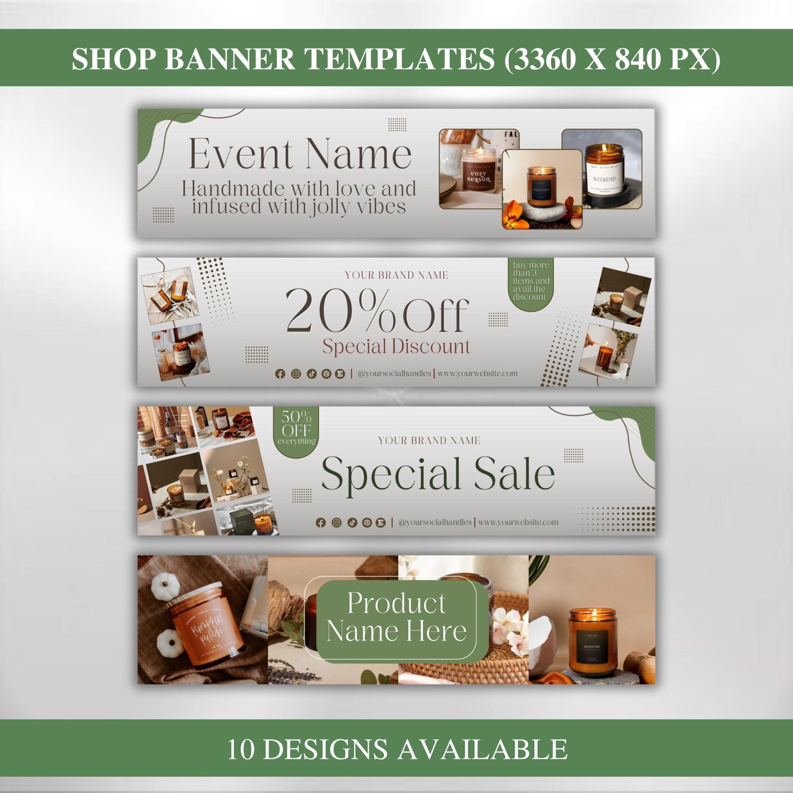 Etsy Shop Kit Etsy Candle shop Branding Kit - Image 2