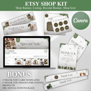 Etsy Shop Kit Etsy Candle shop Branding Kit
