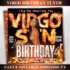 Virgo Birthday Flyer Birthday Girl Happy Birthday Flyer
