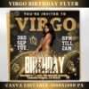 Virgo Birthday Flyer Birthday Girl Happy Birthday Flyer