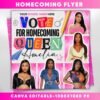 Homecoming Flyer Vote Homecoming Queen Flyer Campaign Flyer