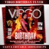 Virgo Birthday Flyer Birthday Girl Happy Birthday Flyer