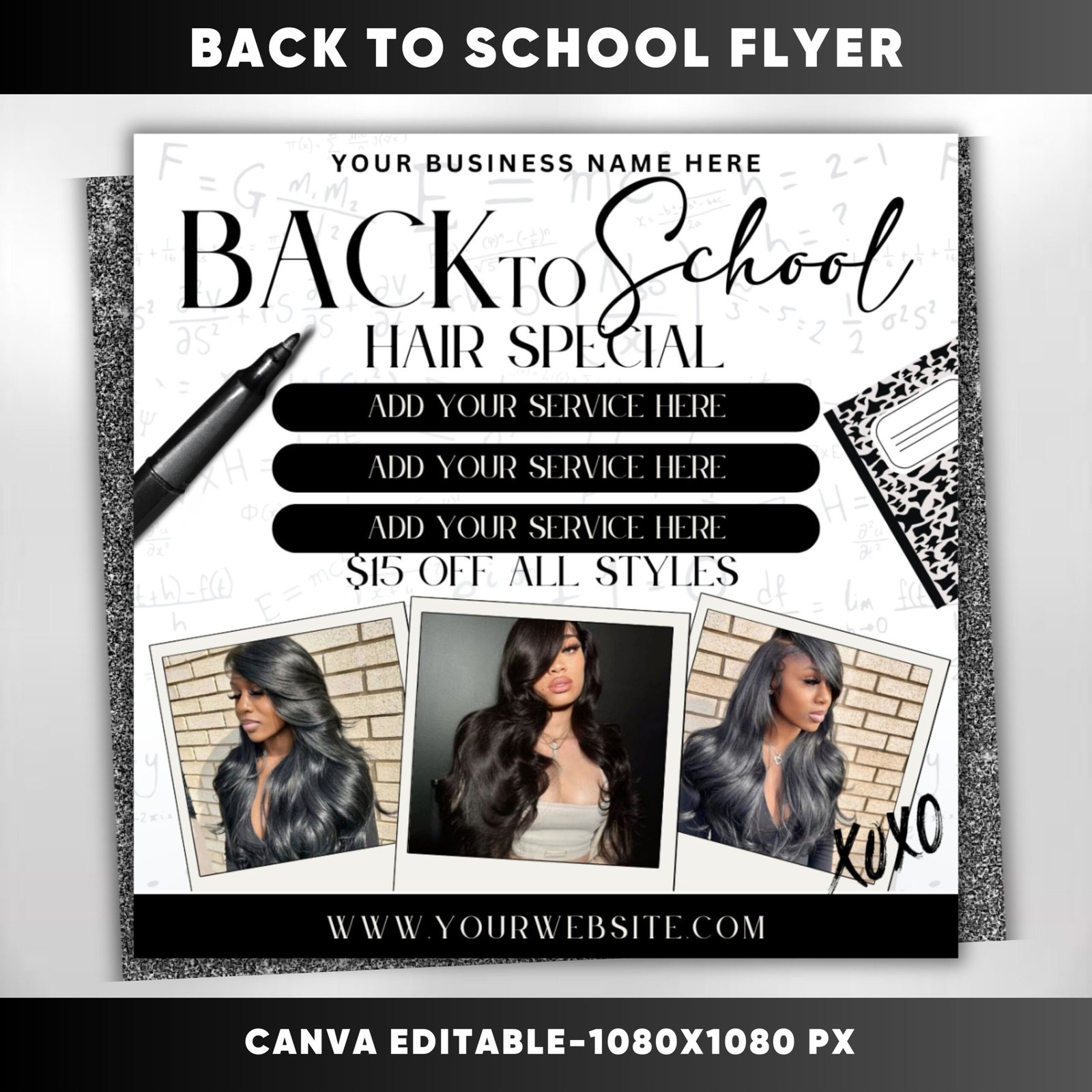 Back to school sale flyer back to school