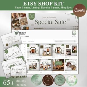Etsy Shop Kit Etsy Candle shop Branding Kit