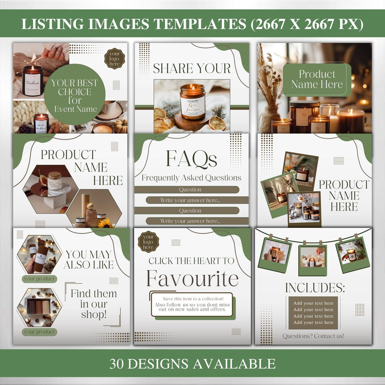 Etsy Shop Kit Etsy Candle shop Branding Kit - Image 3