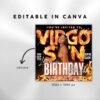 Virgo Birthday Flyer Birthday Girl Happy Birthday Flyer - Image 3