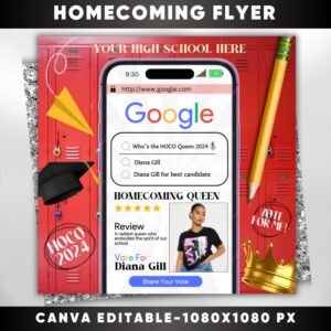 Homecoming Flyer Vote Homecoming Queen Flyer Campaign Flyer