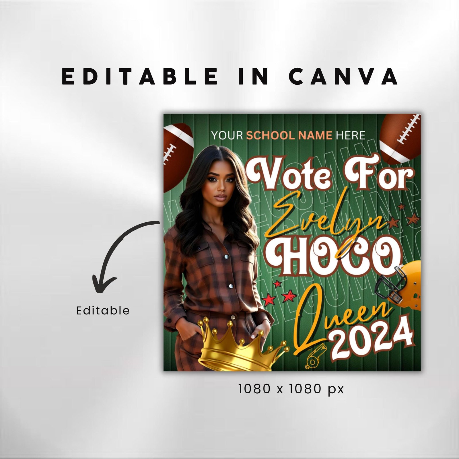 Homecoming Flyer Vote Homecoming Queen Flyer Campaign Flyer - Image 3