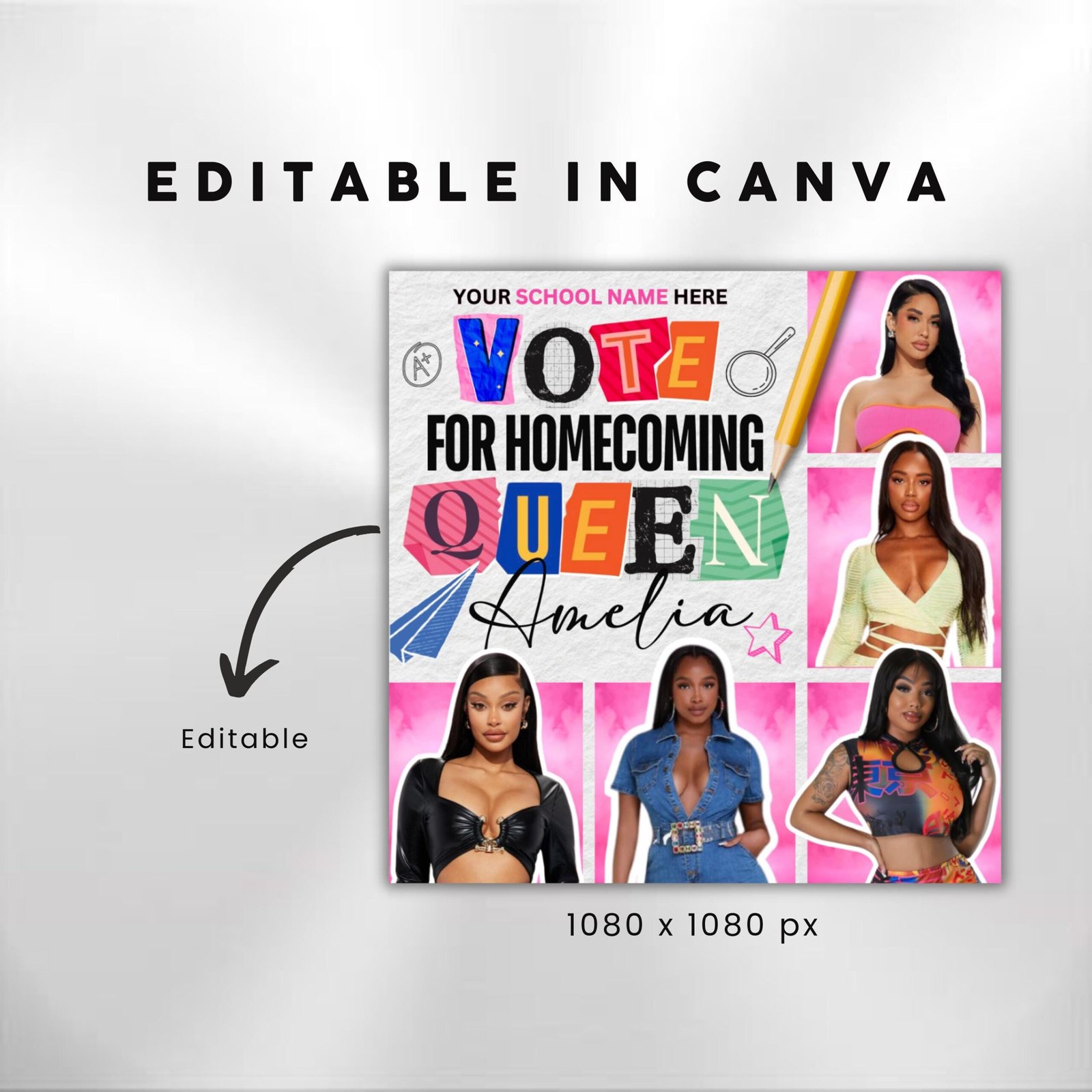 Homecoming Flyer Vote Homecoming Queen Flyer Campaign Flyer - Image 3