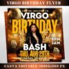Virgo Birthday Flyer Birthday Girl Happy Birthday Flyer