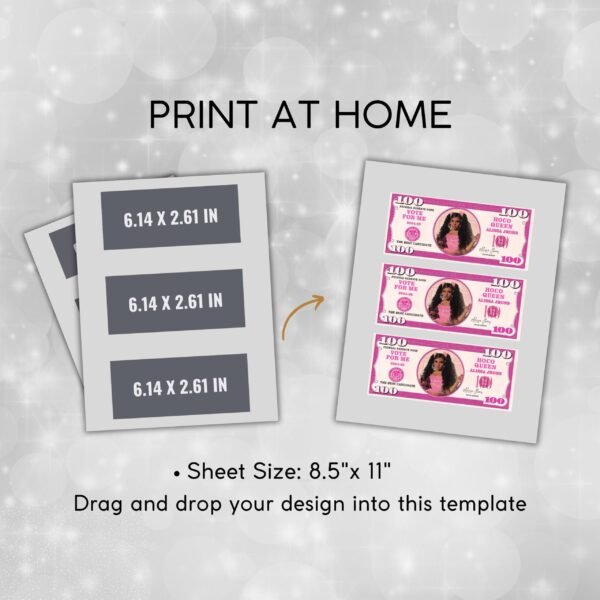 Homecoming Campaign Money Prom Queen Editable Fake Money - Image 6