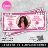 Homecoming Campaign Money Prom Queen Editable Fake Money