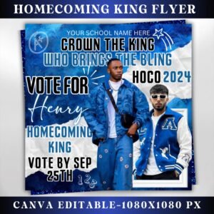Vote Homecoming King Flyer Homecoming Flyer Campaign Flyer