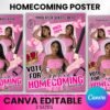 Editable Wanted Poster Homecoming Queen Homecoming Poster Homecoming