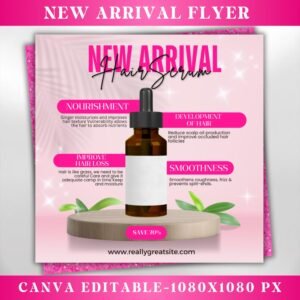 DIY New Arrivals Social Media Flyer Pink and
