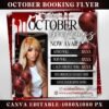 October Booking Flyer Halloween Hair Flyer October Books