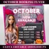 October Booking Flyer Halloween Hair Flyer October Books