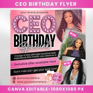 Ceo Birthday Flyer Birthday Sale Flyer Birthday Hair