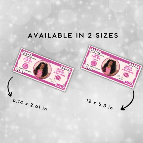 Homecoming Campaign Money Prom Queen Editable Fake Money - Image 3