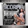 Scorpio Birthday Flyer Birthday Girl Happy Birthday Flyer
