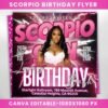 Scorpio Birthday Flyer Birthday Girl Happy Birthday Flyer