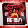 Scorpio Birthday Flyer Birthday Girl Happy Birthday Flyer