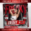 Freaky Friday Party Flyer Editable Friday party Flyer