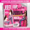 Vote Homecoming Queen Flyer Animated Homecoming Flyer Class