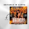 Scorpio Birthday Flyer Birthday Girl Happy Birthday Flyer - Image 3