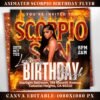 Animated Scorpio Birthday Flyer Birthday Girl Happy Birthday
