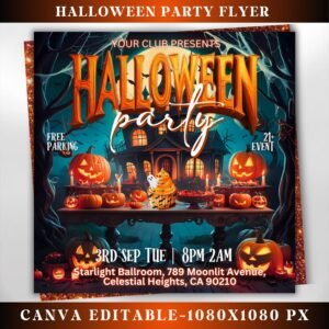 Halloween Flyer Halloween Party Flyer Spooky Halloween Party