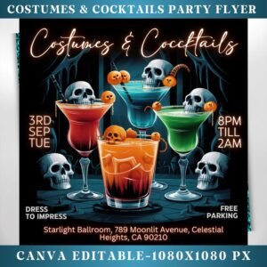 Halloween Flyer Halloween Party Flyer Spooky Costume &