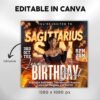 Sagittarius Birthday Flyer Birthday Girl Happy Birthday Flyer - Image 3