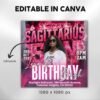 Sagittarius Birthday Flyer Birthday Girl Happy Birthday Flyer - Image 3