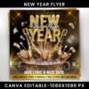 New Year Party Flyer 2025 Canva Template Flyer