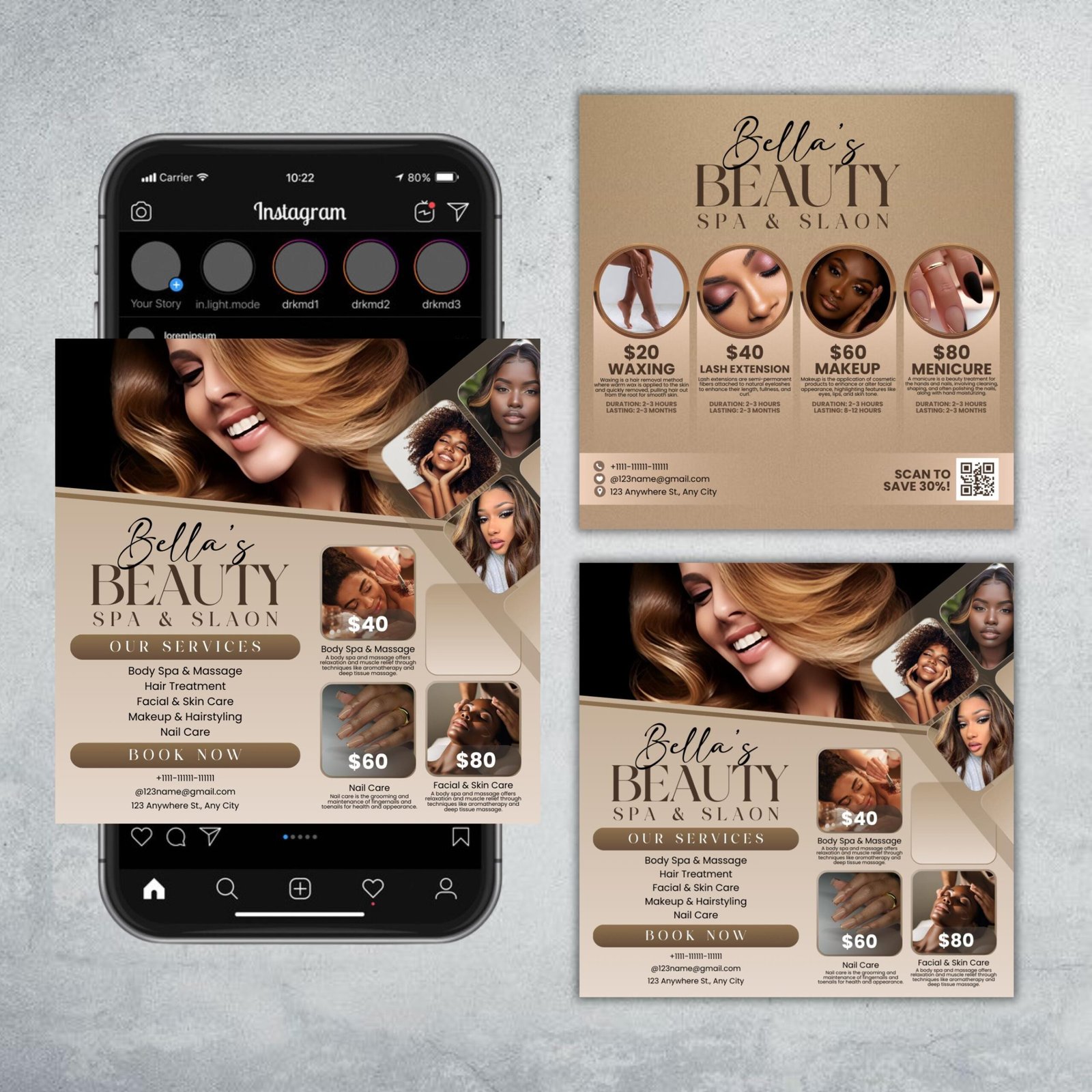 Diy Beauty Salon Flyer Canva Template Hair Nail - Image 5