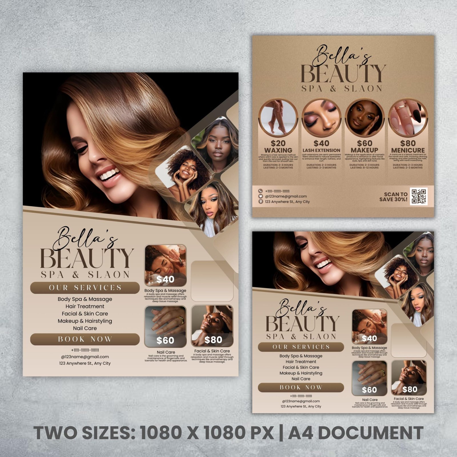 Diy Beauty Salon Flyer Canva Template Hair Nail - Image 6
