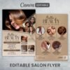 Diy Beauty Salon Flyer Canva Template Hair Nail