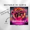 Capricorn Birthday Flyer Birthday Girl Happy Birthday Flyer - Image 3