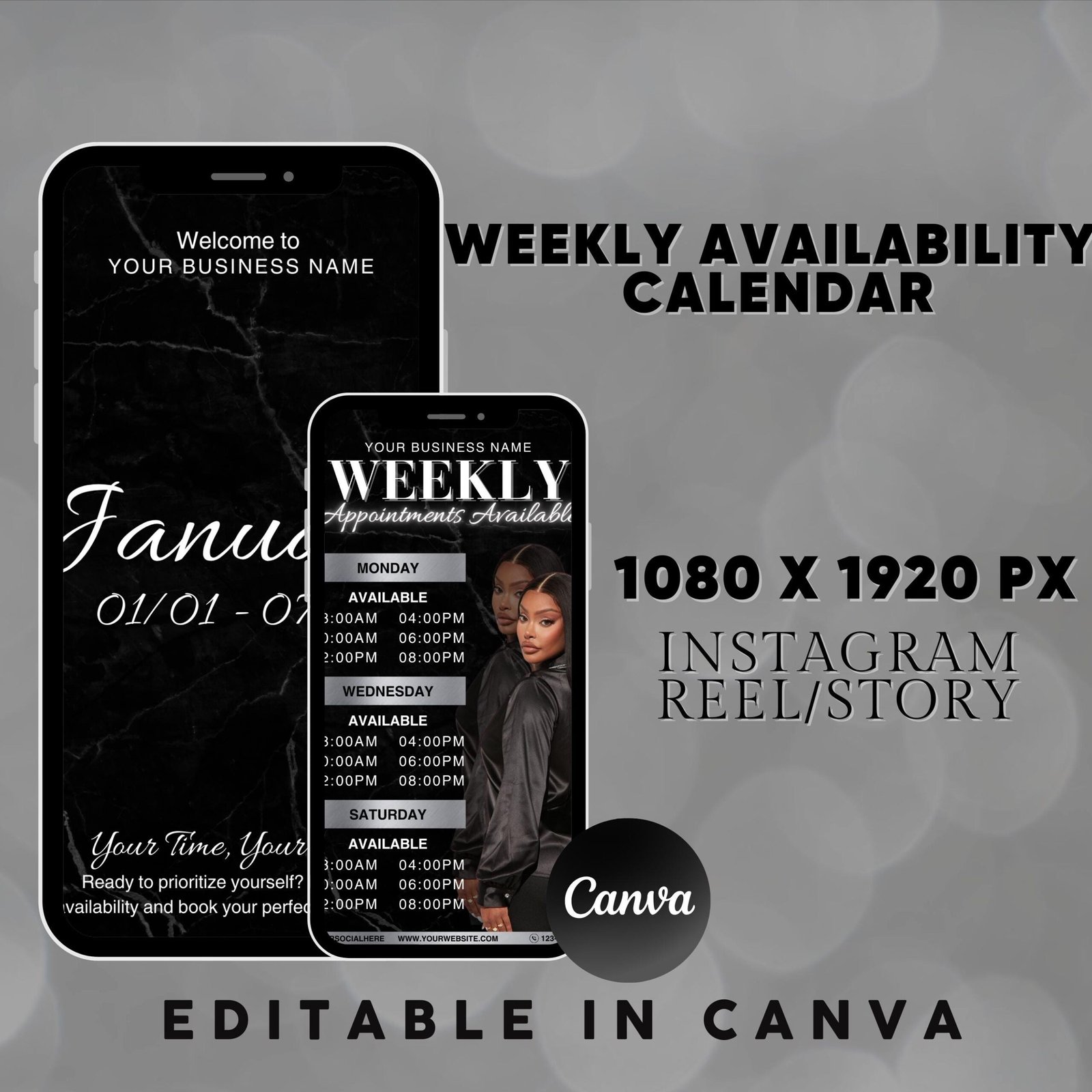 Weekly Instagram Story Calendar Lash Tech Nail Tech - Image 4